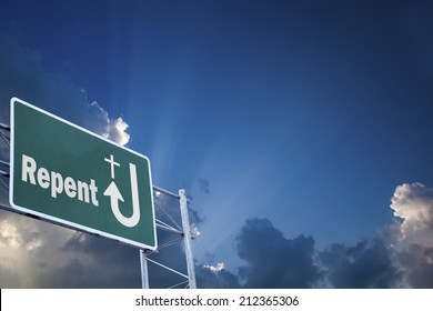 Repent / Highway Sign