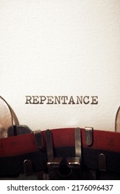 Repentance text written with a typewriter.