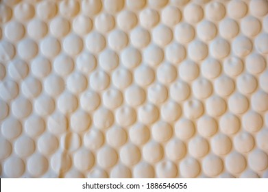 Repetitive Pattern Of Bubble Wrap Of A White Flat Rate Padded Envelope