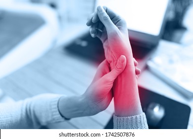 Repetitive strain injury RSI from continuous working on a computer. - Powered by Shutterstock