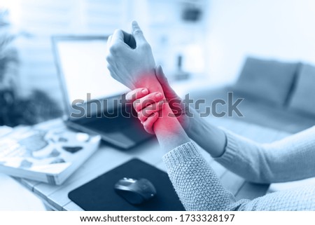 Repetitive strain injury RSI from continuous working on a computer.
