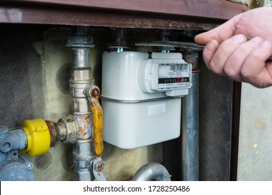 Replacement And Adjustment Of The Gas Meter In The Home Gas Installation - Focus On The Gas Meter - Shallow Depth Of Field