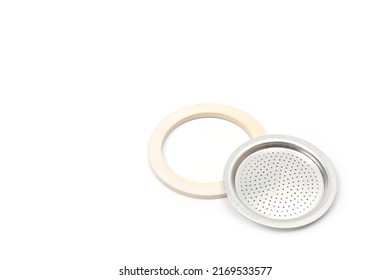 Replacement Kit Made Of Metalfilter And Rubber Gasket For A Classic Coffee Maker.