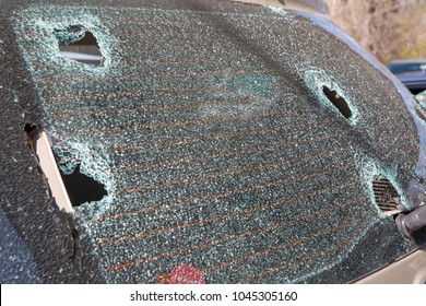 Replacing Auto Glass Windscreen Windshield Wrecked Hail Storm Damage