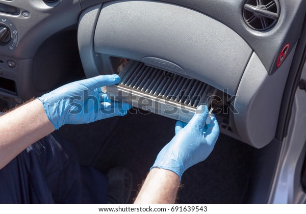 Replacing Cabin Air Filter Stock Photo Edit Now 691639543