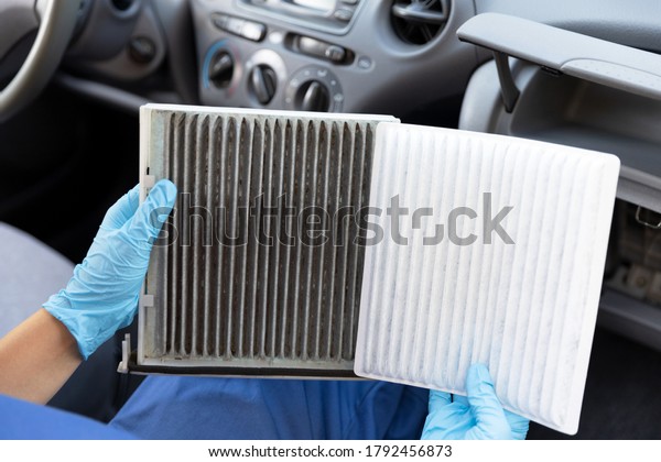 Replacing the cabin\
pollen air filter for a\
car