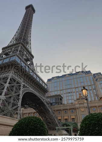 The replica Eiffel Tower built by The Parisian Macao is one of the landmarks that tourists often take photos of when visiting Macau.