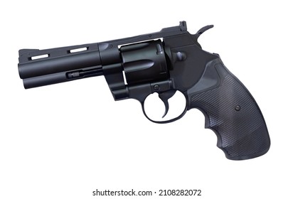 Replica Of Handgun. Airsoft Weapon. Isolated Over White Background