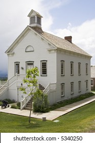 Replica Of The Pine Valley Mormon Chapel In Utah.