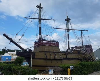 Replica Of The Ship Deliverance In Saint George, Bermuda.  Oct 1st, 2018.