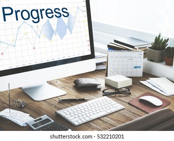 Report Analysis Progress Chart Concept