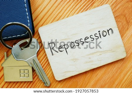 Repossession is shown on the business photo using the text