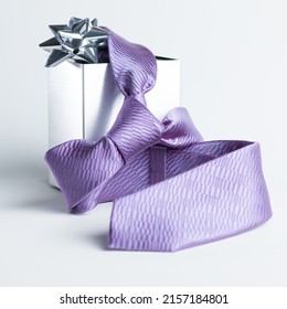 The representation of Father's Day with still life - tie and gift box