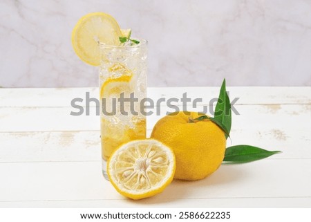 Representative fruit of winter_yellow citron full of vitamins