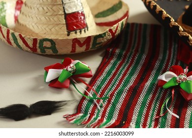 representative objects of the commemoration of the Mexican revolution - Shutterstock ID 2216003099