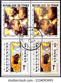 Republic Of Chad, 30 June 1969: First Day Issue Stamps In The Paintings Series Showing Bezombes, Portrait Of An African Woman, And Rubens, Three Black Men.