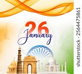 Republic Day in India, commemorating the adoption of the Constitution of India in 1950, symbolizing the country