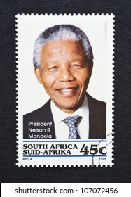 REPUBLIC OF SOUTH AFRICA - CIRCA 1994: postage stamp printed in Republic of South Africa showing an image of Nelson Mandela, circa 1994.