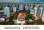 Republic Square Theatro da Paz Belém Pará Brazil Historical Monument Architecture Tourism Culture Theater Public Square Urban Scene Cultural Walk National Monument Stage Events Cultural Performances