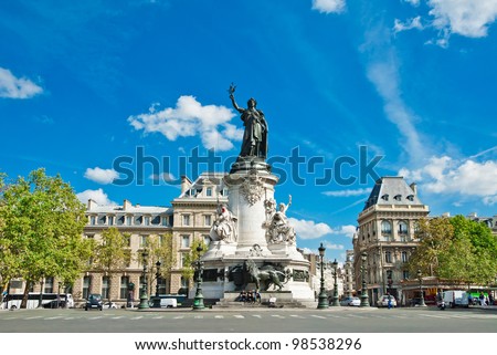 Republic statue in Paris