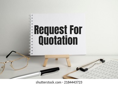 request for quotation words on notepad. Business concept - Shutterstock ID 2184443723