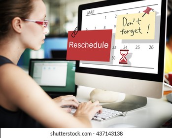 Reschedule Calendar Plan Planning Organizer Concept