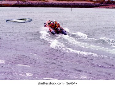 Rescue Mission Capsized Boat