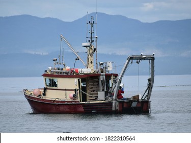 Research Boat In The Strait Of Juan De Fuca WA