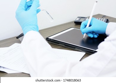 Research and development concepts. Report of test results of scientists from the laboratory. 
Calculation and report writing