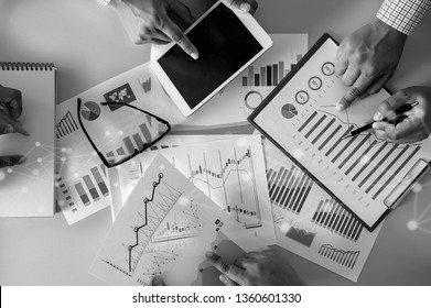 research documents with analytics data Brainstorm Meeting Businessman financial report - Powered by Shutterstock - Get 15% off with code: PIKWIZARD15