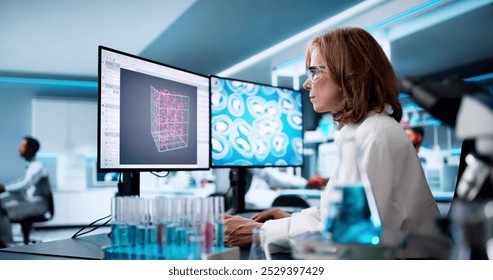 Research Lab Scientist Using Computer. Medical Science - Powered by Shutterstock - Get 15% off with code: PIKWIZARD15