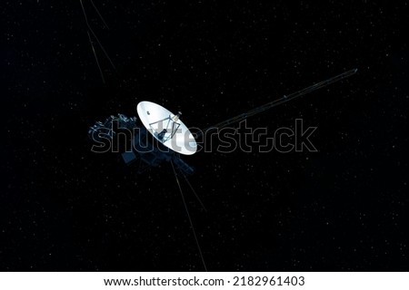Research probe in outer space. Elements of this image furnished by NASA. High quality photo