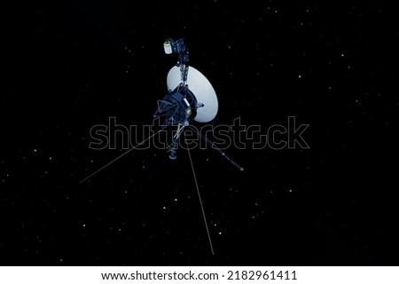 Research probe in outer space. Elements of this image furnished by NASA. High quality photo