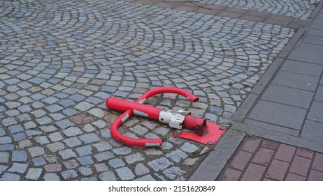 Reserved Car Parking Spot Hinged Foldable Metal Post Access Obstacle