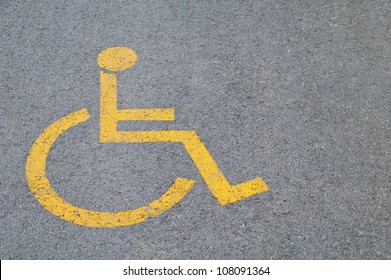 Reserved Parking Sign Disabled Spaces Stock Photo 108091364 