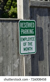 Reserved Parking Sign For Employee Of The Month