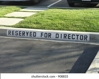 Reserved Parking Spot Closeup