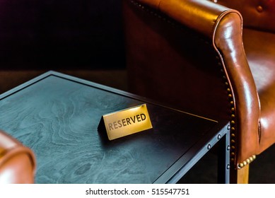 Reserved Sign On A Table