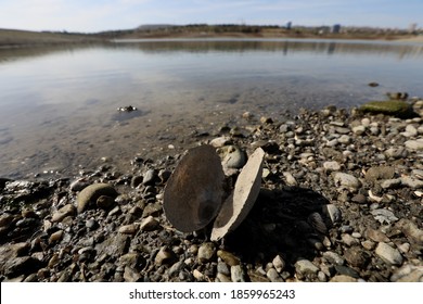 A Reservoir Shallowed By Drought In The City Of Simferopol (Crimea, Crimean Peninsula).