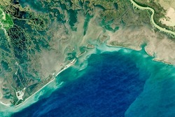 Reshaping Coastal Louisiana. While There Are Efforts To Reinforce Its Beaches And Marshes, Some Of Barataria Bay Is Slowly Slipping Away. Elements Of This Image Furnished By NASA.