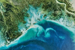 Reshaping Coastal Louisiana. While There Are Efforts To Reinforce Its Beaches And Marshes, Some Of Barataria Bay Is Slowly Slipping Away. Elements Of This Image Furnished By NASA.
