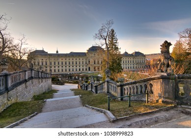 Würzburg Residence Bavaria Germany In February Winter Sunny Day Medieval City