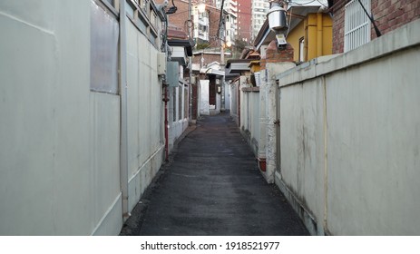 Residential Area Alley In Seoul, Korea