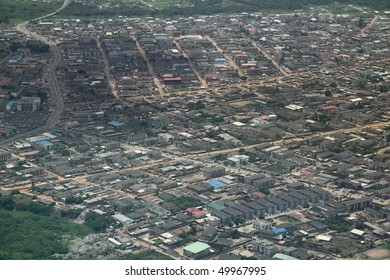 Residential Area In Lagos Nigeria Aerial View