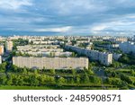 Residential area Saint Petersburg on a summer day.