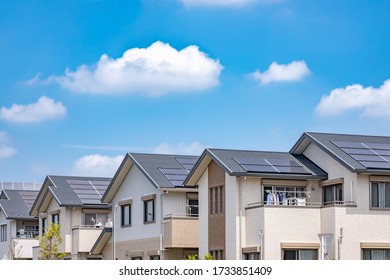 Residential Area With Solar Power