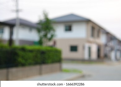 residential building in village house, image blur background