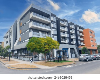 Residential and commercial Apartment building in inner Melbourne suburb VIC , Sydney NSW Australia - Powered by Shutterstock