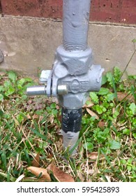 Residential Gas Line With Lock On It