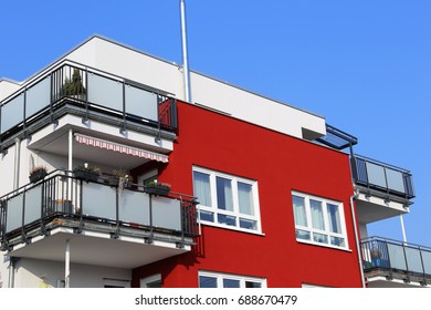 Residential Home With Modern Facade Painting, Exterior Shot